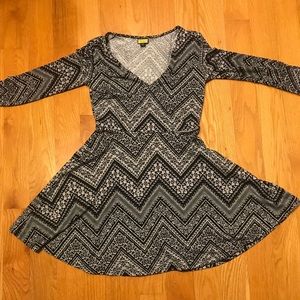 Grey and black dress